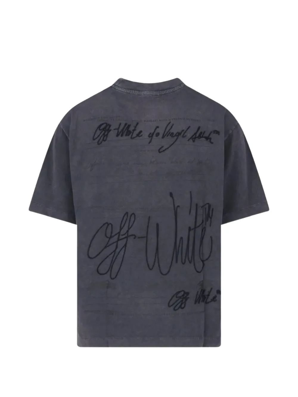 Off-White logo-embroidered T-shirt Grijs
