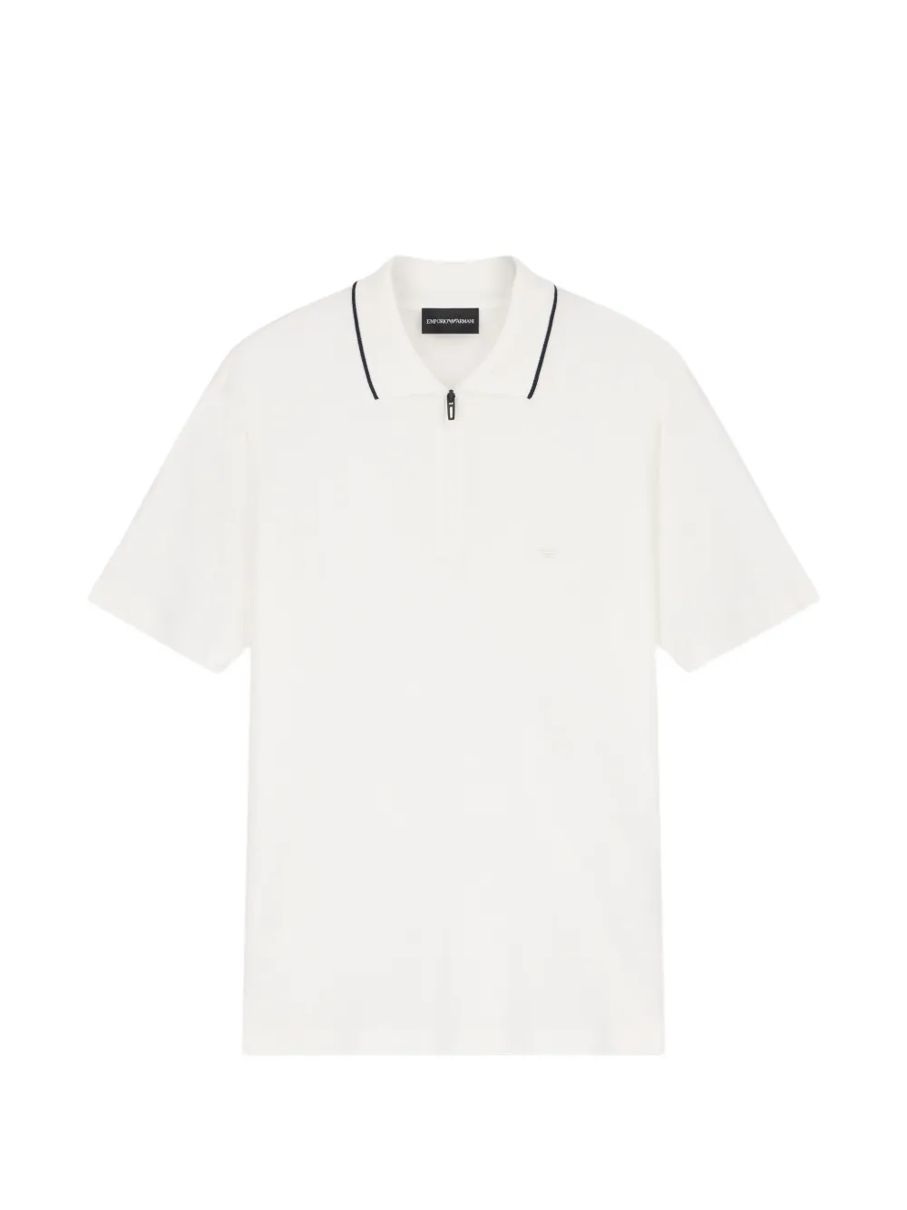 Emporio Armani travel-essential lyocell-blend jersey polo shirt - Bianco