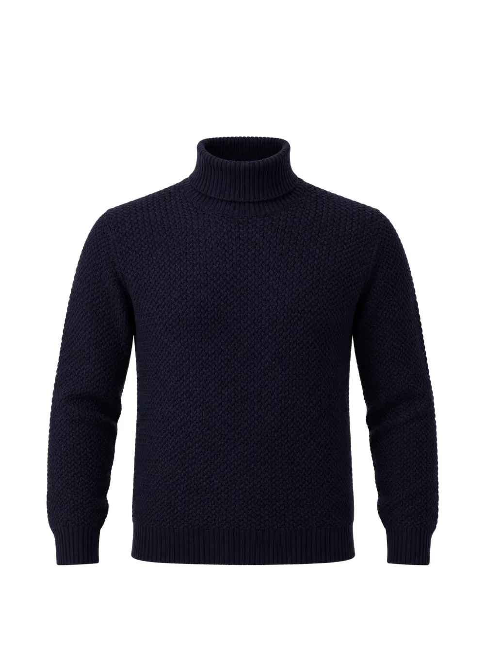 Gran Sasso textured-knit roll-neck sweater - Blau