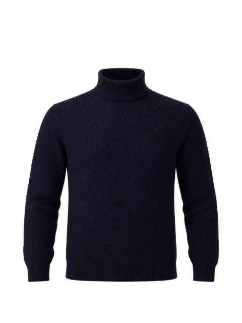 Gran Sasso textured-knit roll-neck sweater