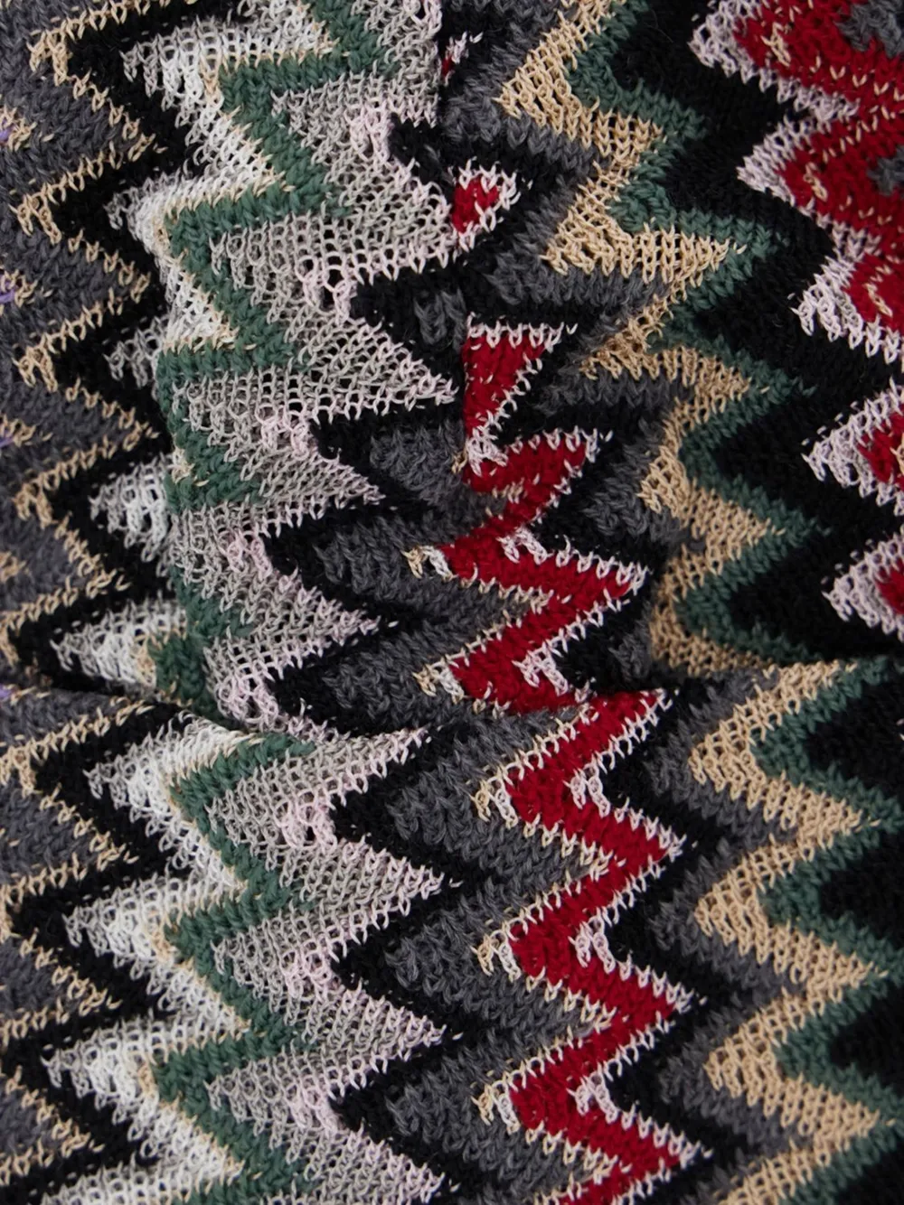 Missoni zigzag-knit beanie hat Grijs