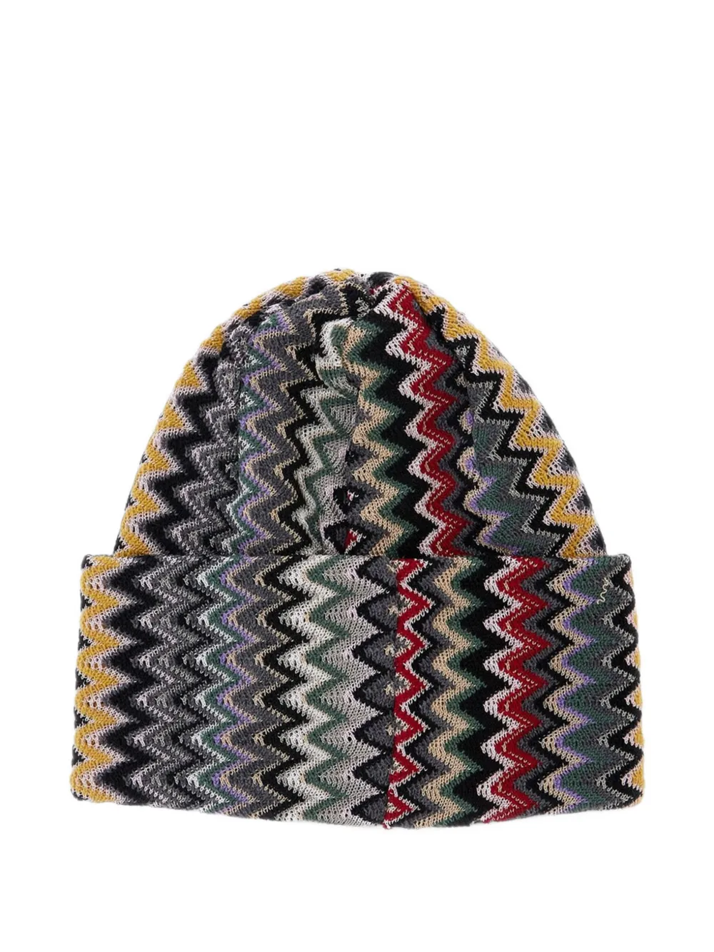 Missoni zigzag-knit beanie hat - Grau