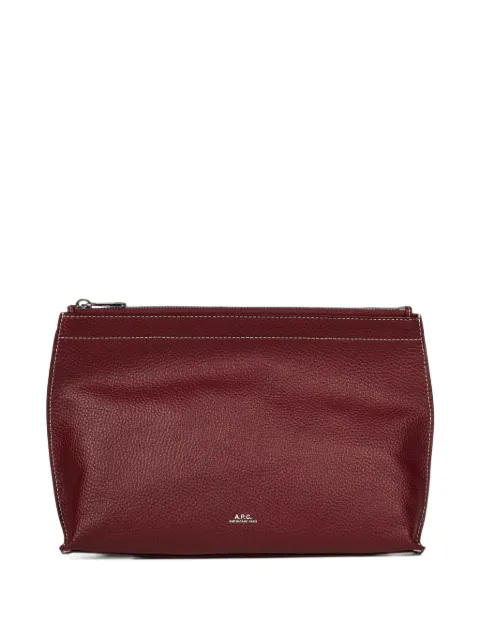 A.P.C. Neige grained-leather pouch
