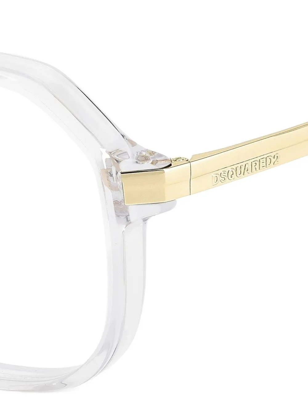 DSQUARED2 EYEWEAR geometric-frame glasses Beige