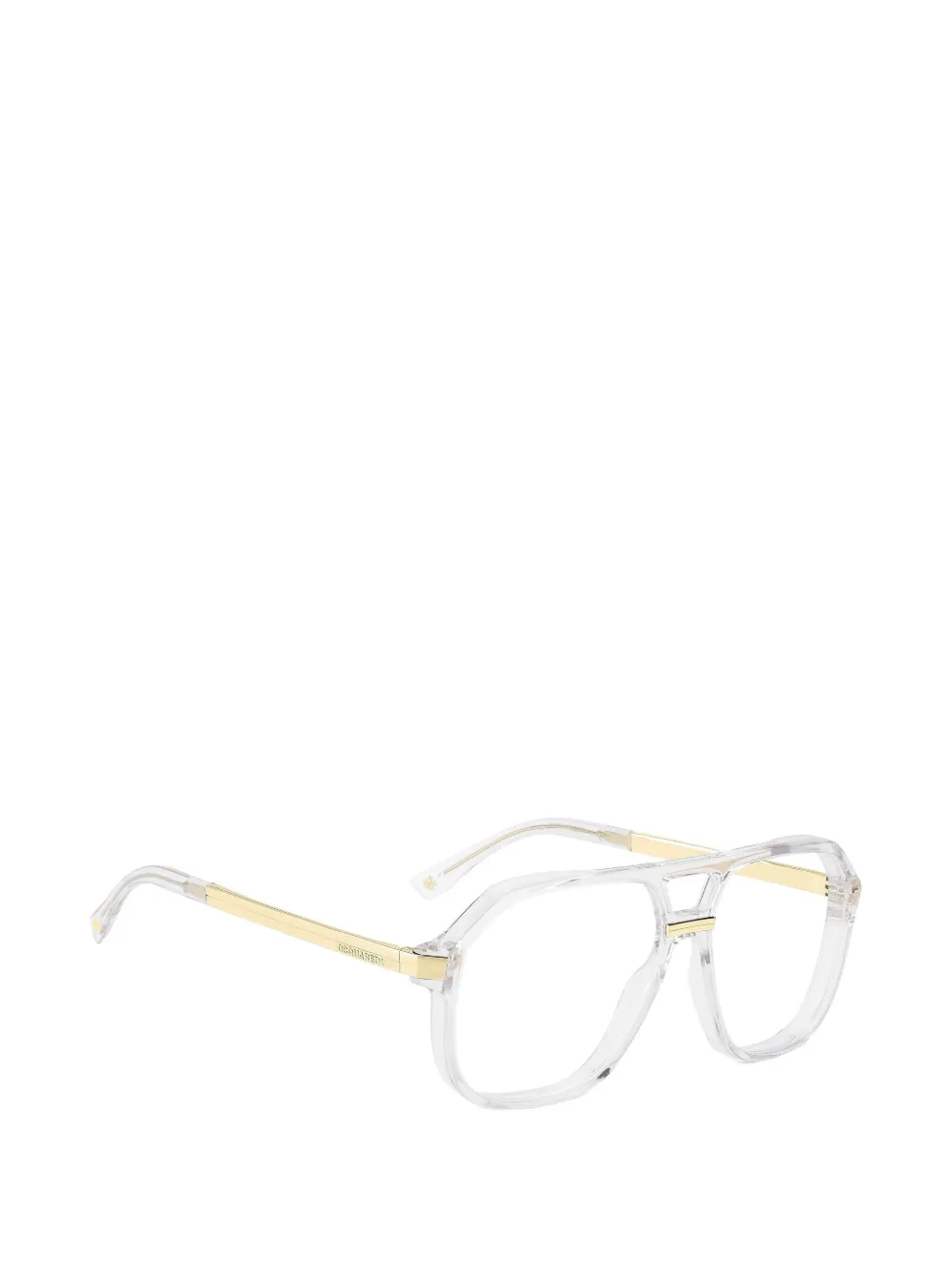DSQUARED2 EYEWEAR geometric-frame glasses Beige