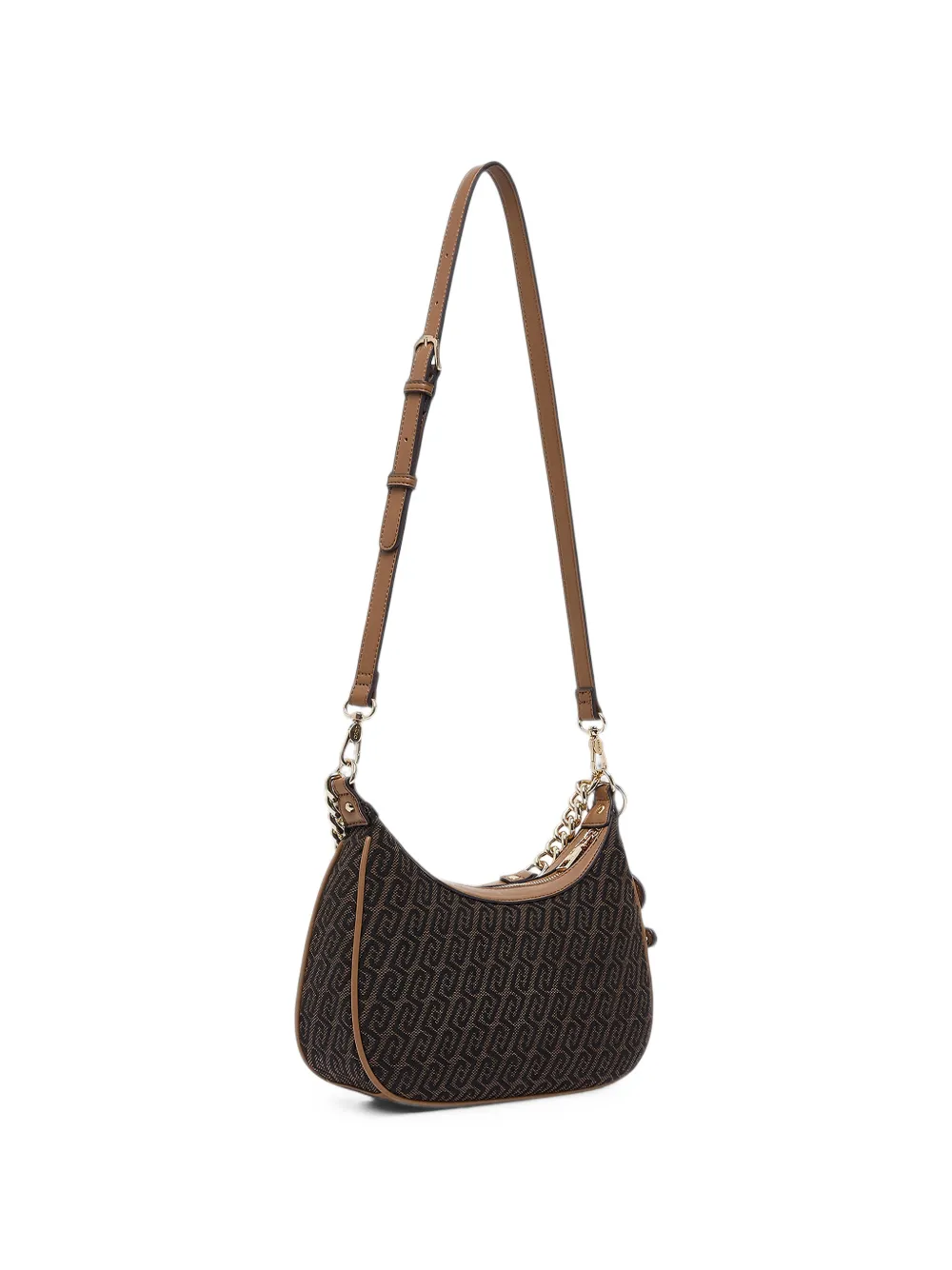 LIU JO monogram-pattern chain-link shoulder bag Bruin