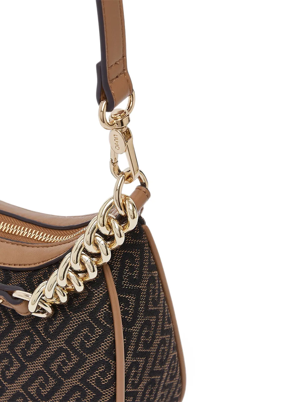 LIU JO monogram-pattern chain-link shoulder bag Bruin