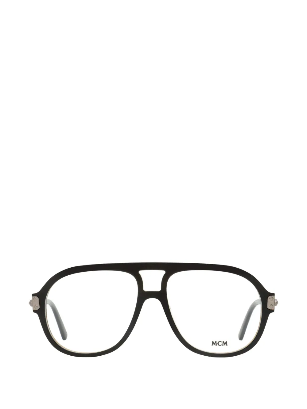 MCM double-bridge pilot-frame glasses Zwart