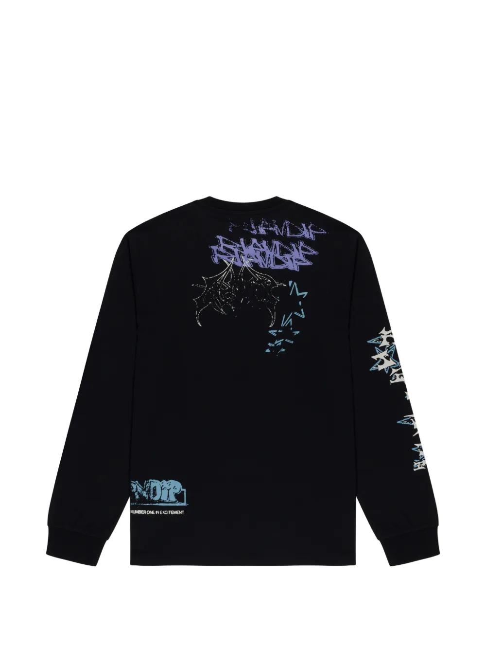 Ripndip World Wide Madness graphic-print long-sleeve T-shirt Zwart