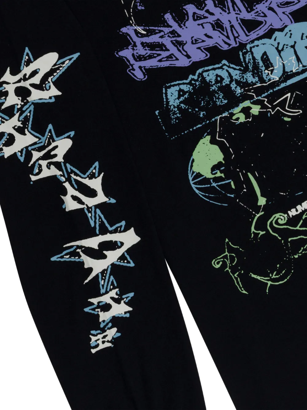 Ripndip World Wide Madness graphic-print long-sleeve T-shirt Zwart