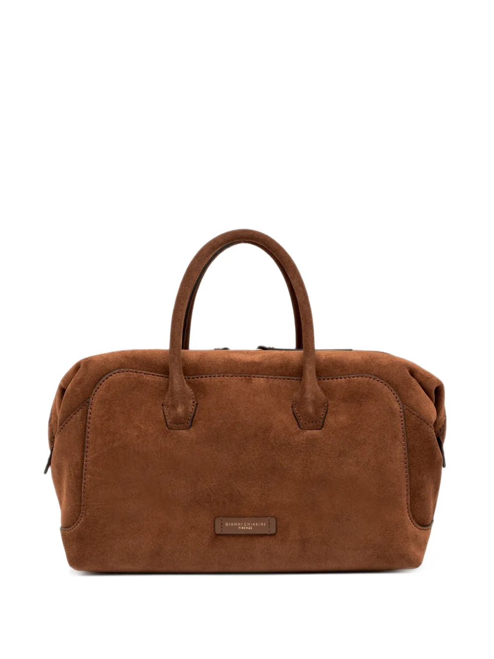 GIANNI CHIARINI large Gemma top-handle clutch bag - Marrone