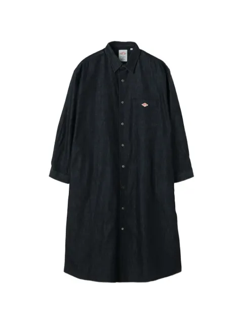 Danton regular-collar shirt midi dress