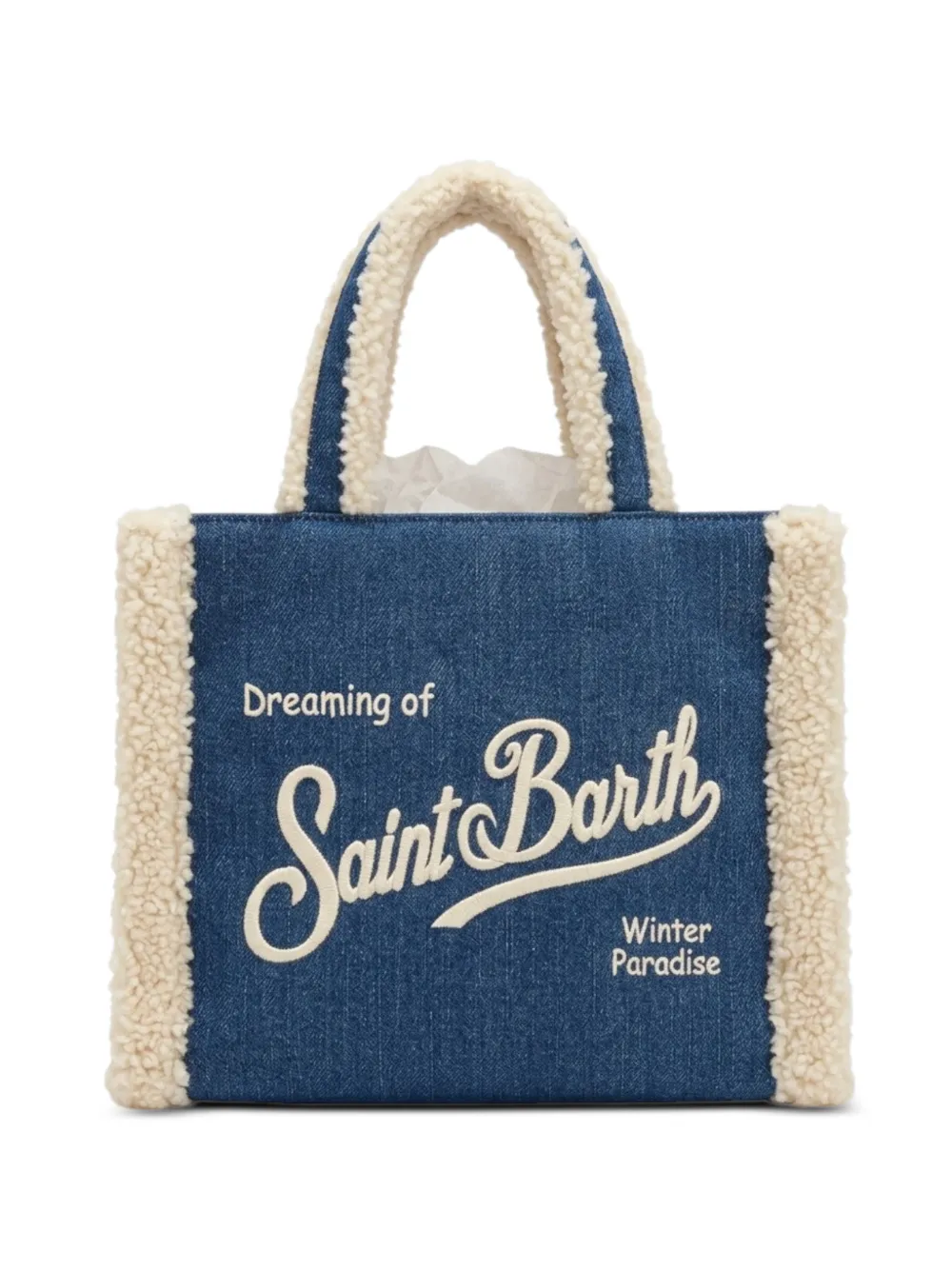 MC2 Saint Barth Colette shearling bag Blauw