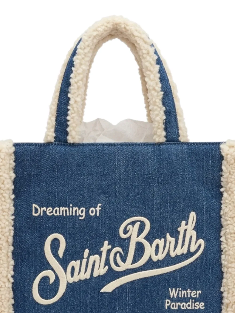MC2 Saint Barth Colette shearling bag Blauw