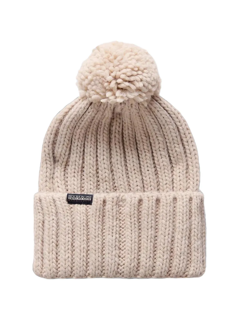 Napapijri Semiury pompom beanie hat Beige