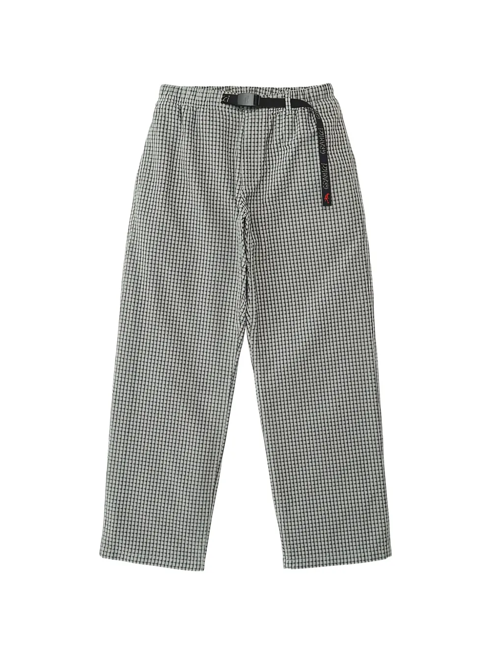 Gramicci Dobby Plaid straight-leg trousers in White