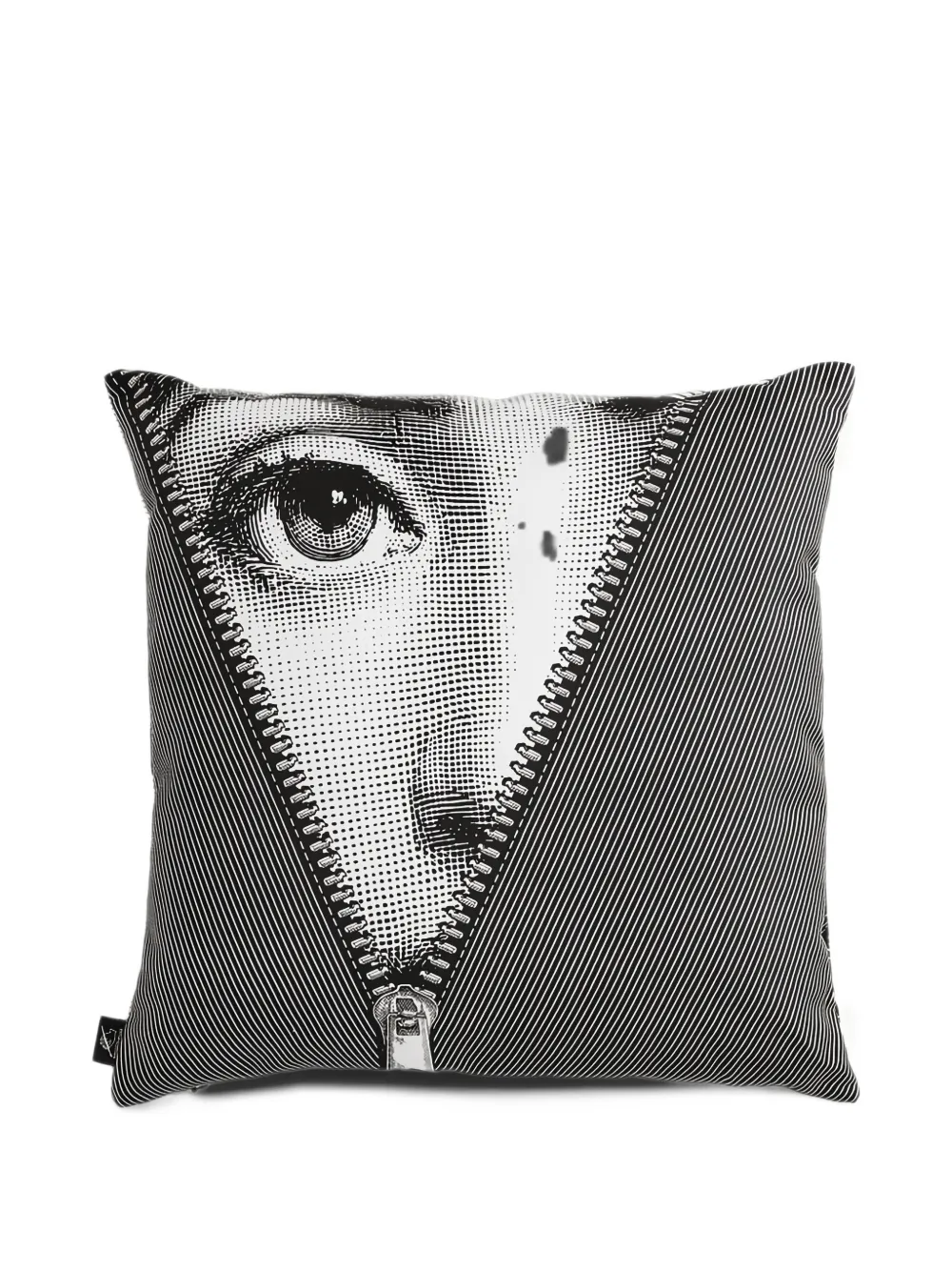 Fornasetti Theme and Variations zip-print cushion - Weiß