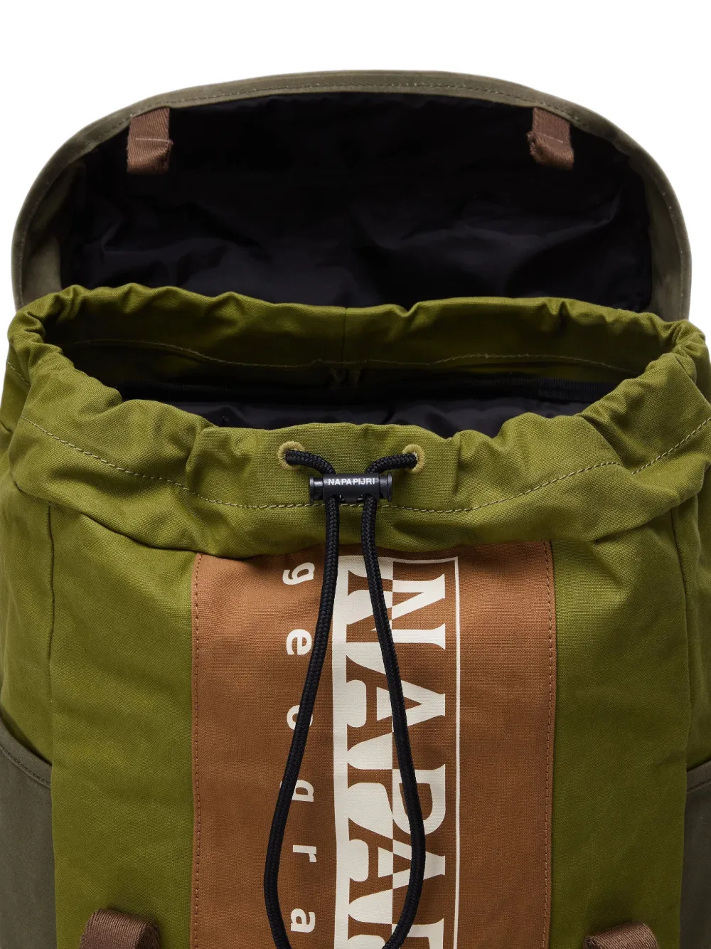 Napapijri Equator logo-print panelled backpack Groen