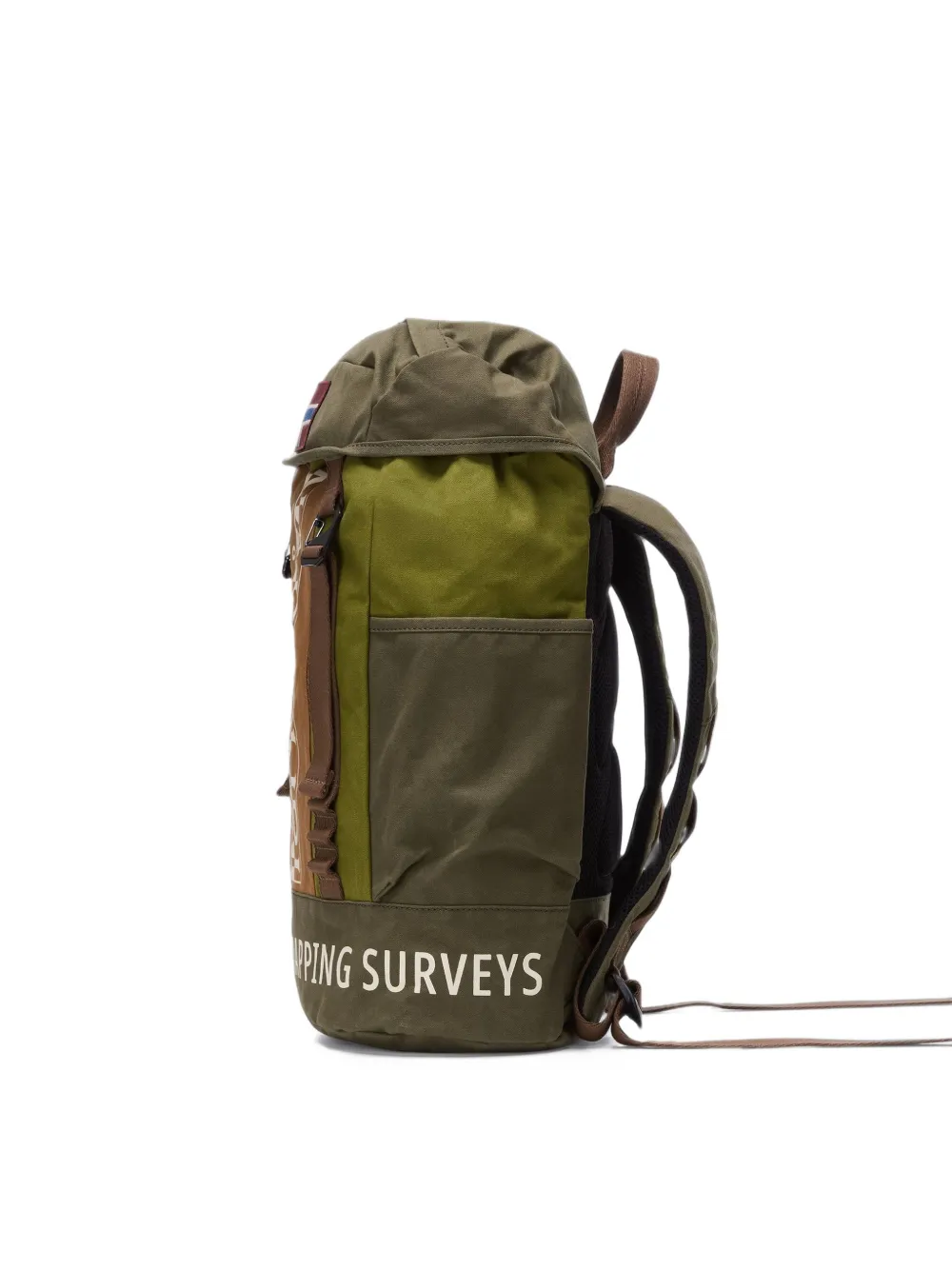 Napapijri Equator logo-print panelled backpack Groen