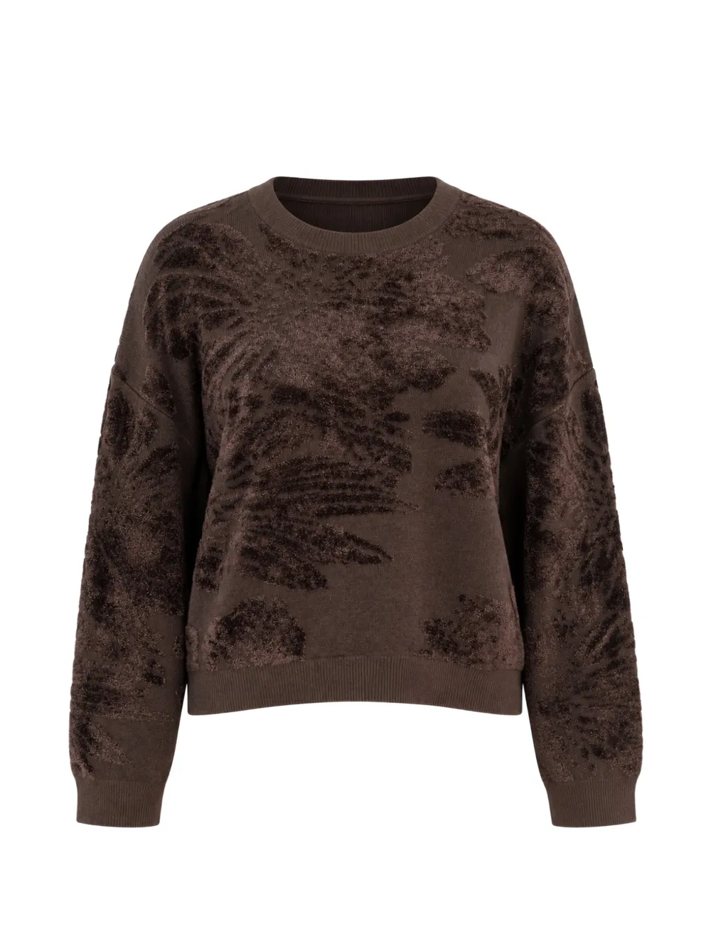 kaos floral-intarsia dropped-shoulder sweater - Marrone