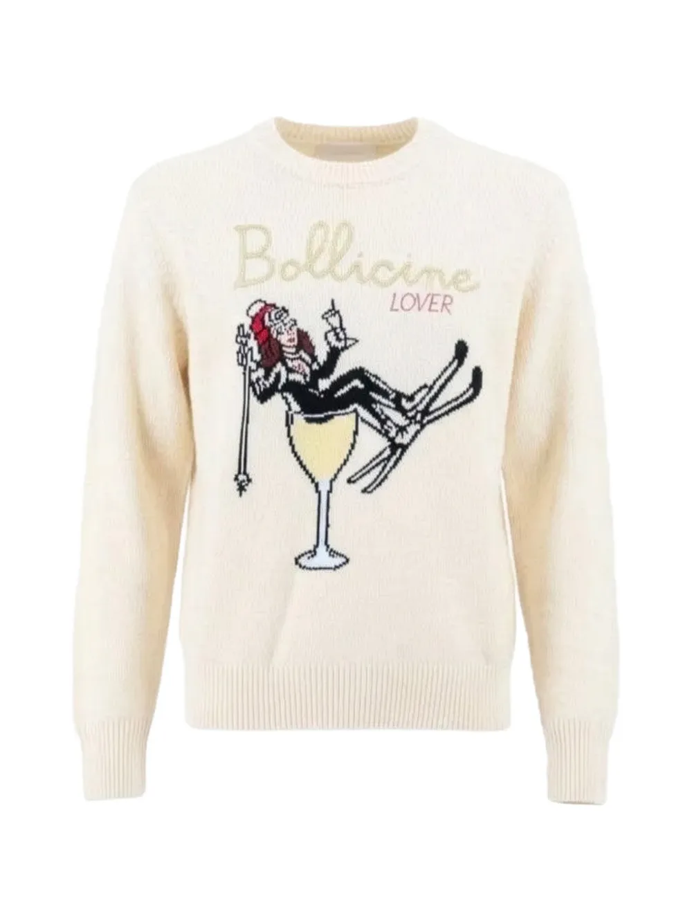 MC2 Saint Barth graphic-intarsia knit sweater Beige
