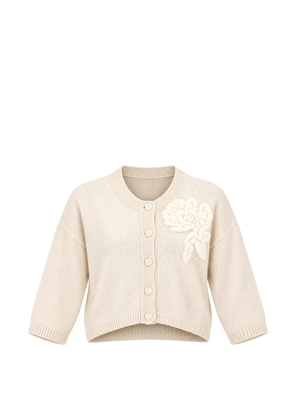 Liviana Conti Chelsie cropped cardigan - Nude