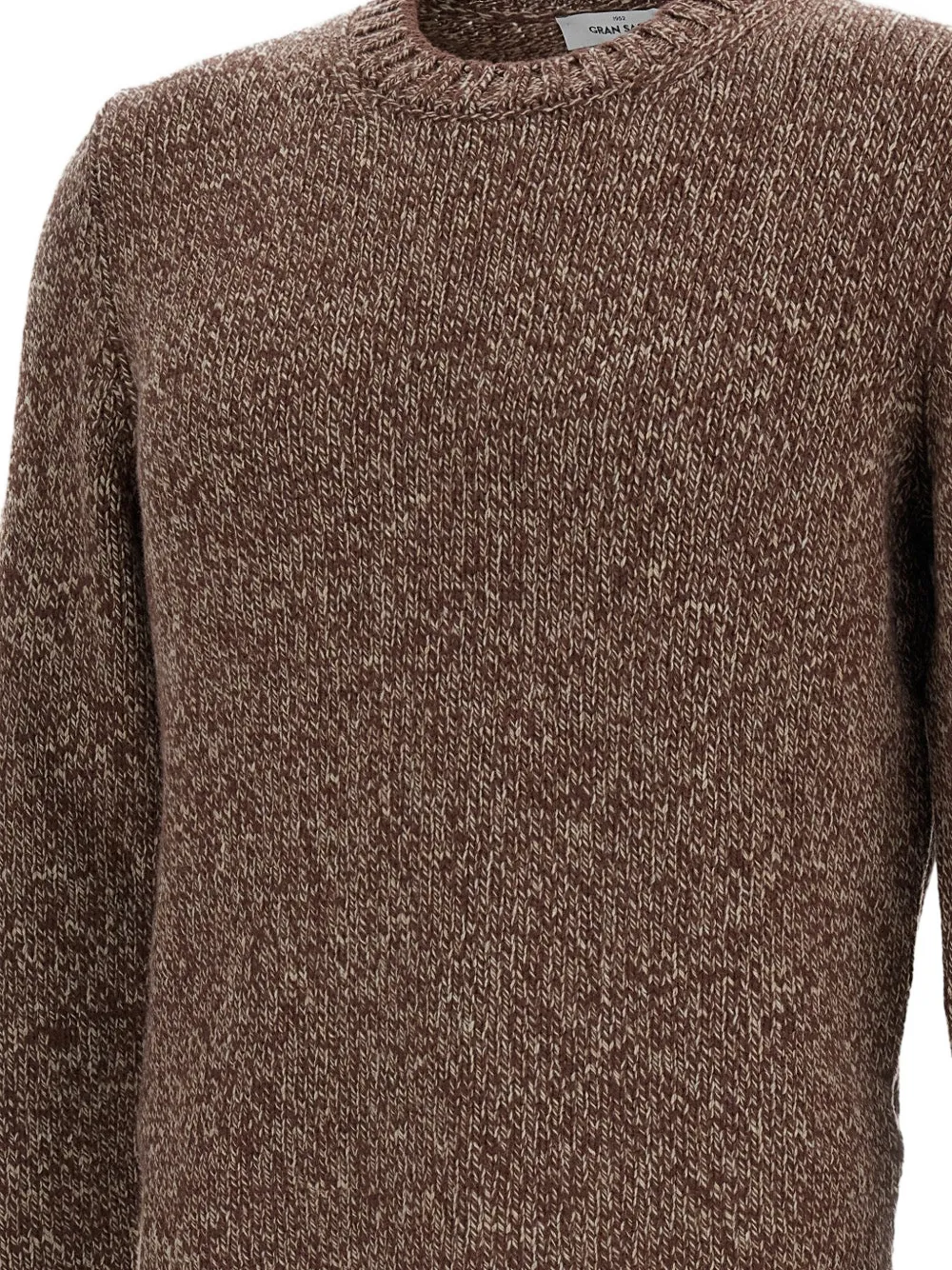 Gran Sasso mélange-effect chunky-knit sweater Bruin