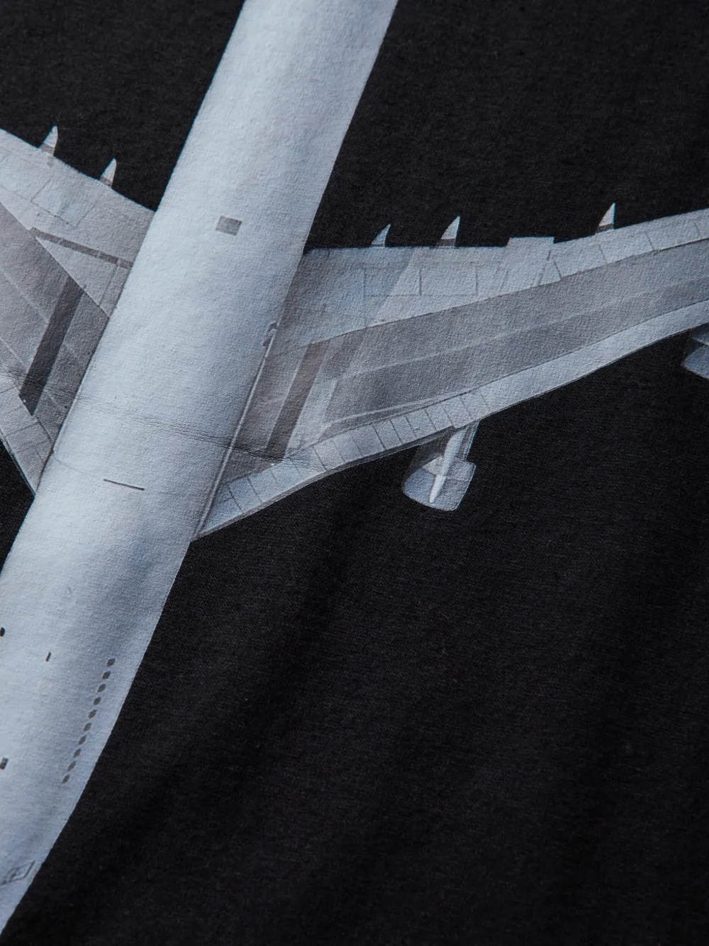 ERL KIDS plane-print T-shirt Zwart