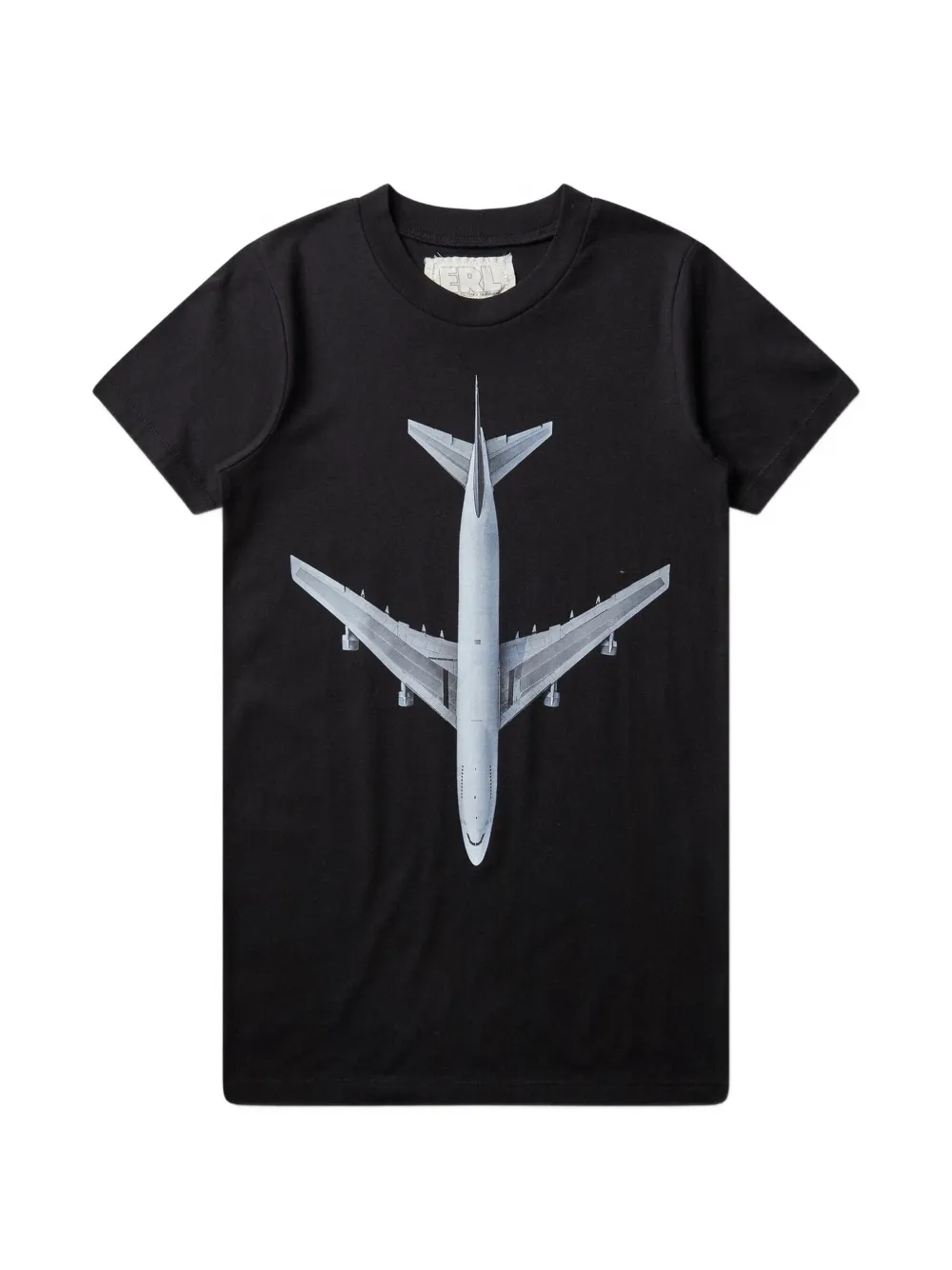 ERL KIDS plane-print T-shirt Zwart