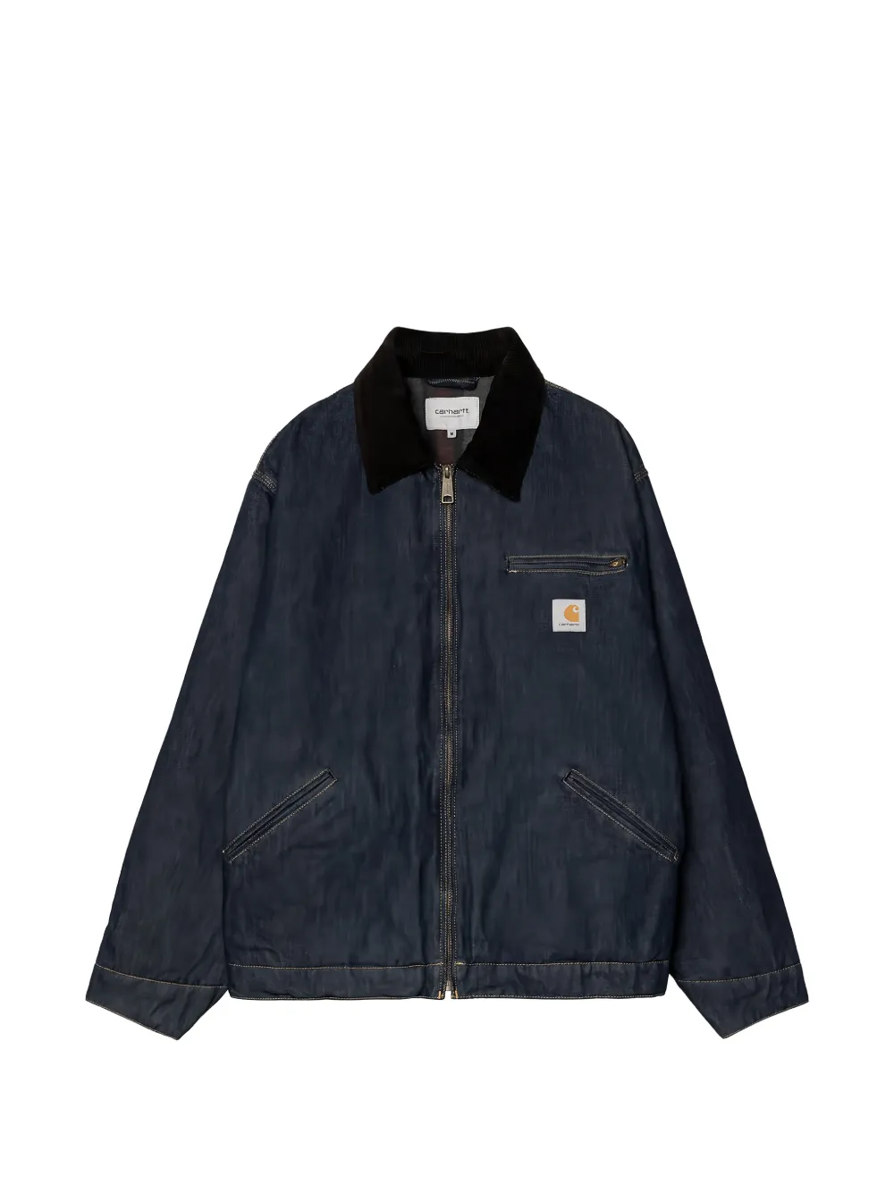 Carhartt WIP OG Detroit corduroy-collar denim jacket Blauw