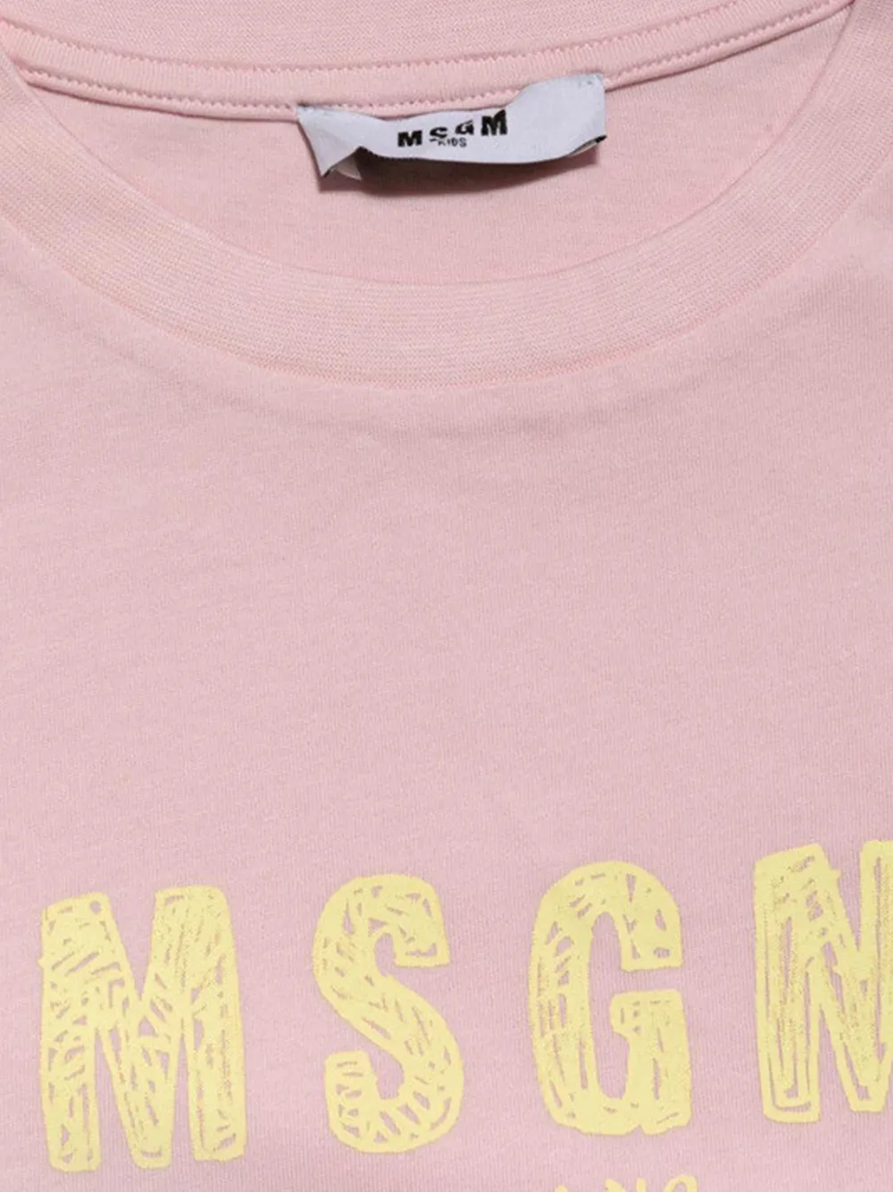 MSGM Kids logo-print short-sleeve T-shirt Roze