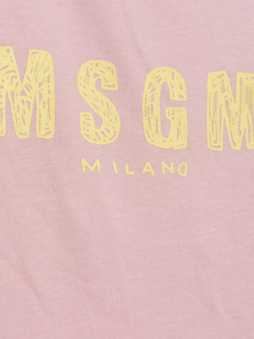 MSGM Kids logo-print short-sleeve T-shirt Roze