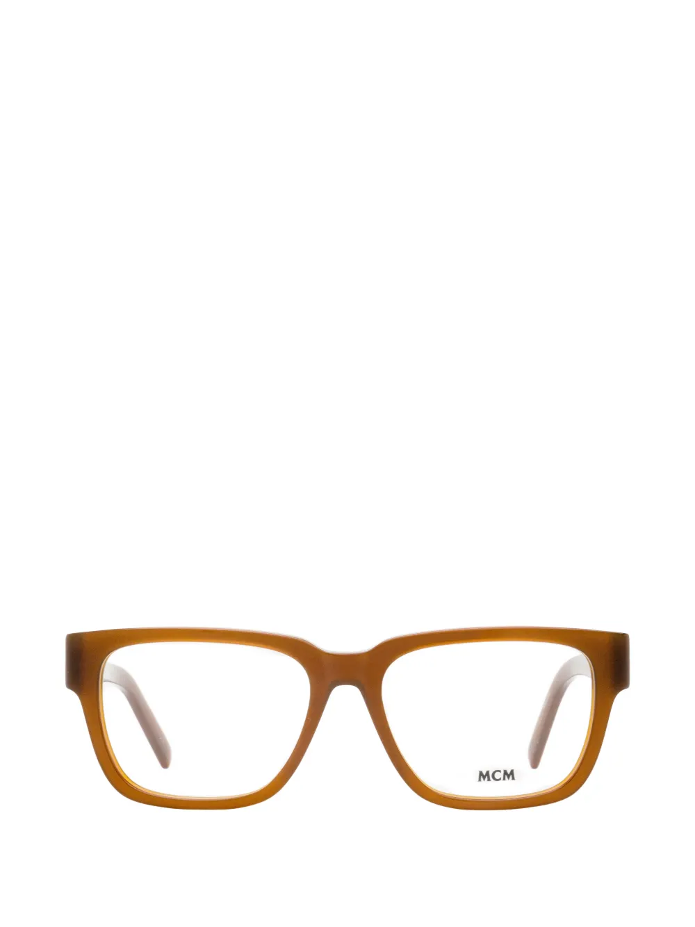 Mcm Visetos Rectangle-frame Glasses In Brown