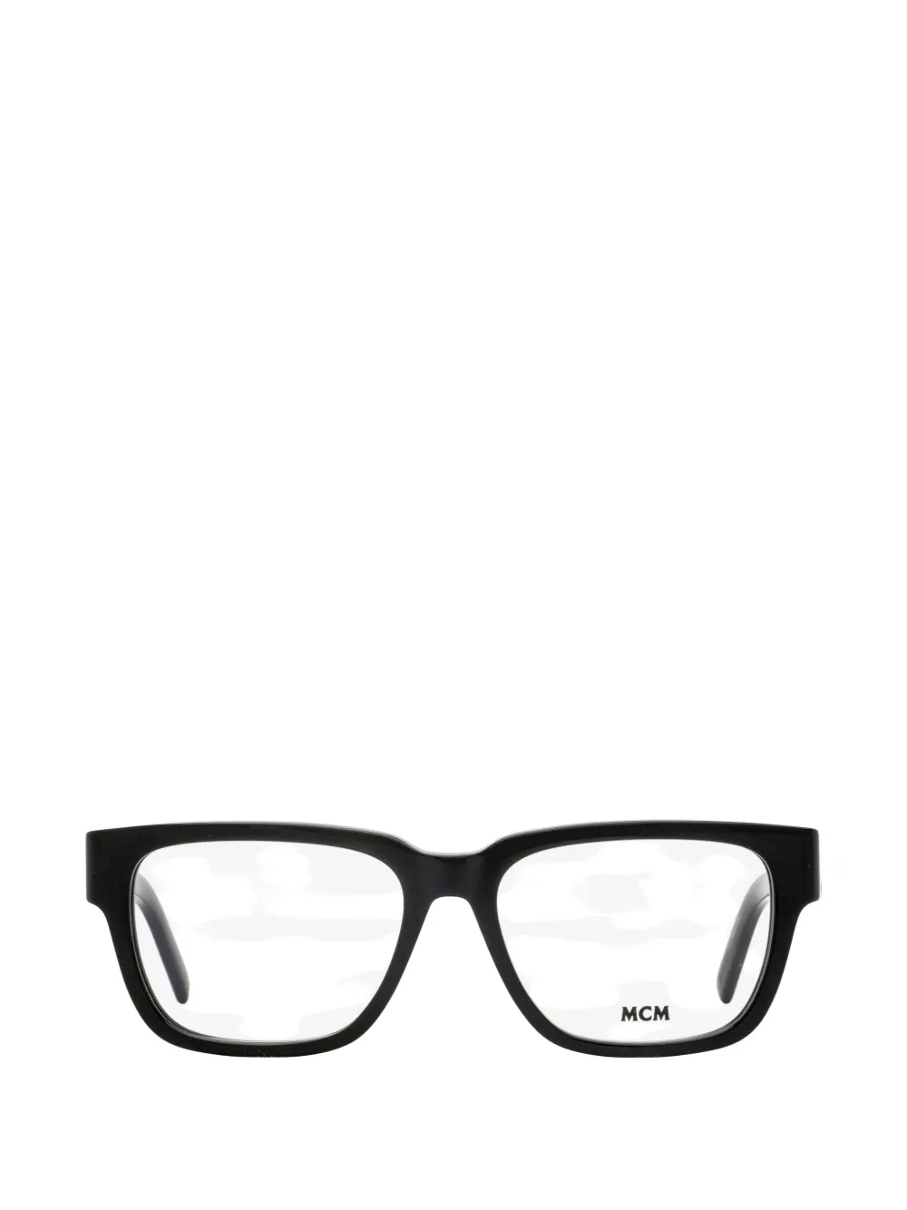 Mcm Visetos Monogram Rectangle-frame Glasses In Black
