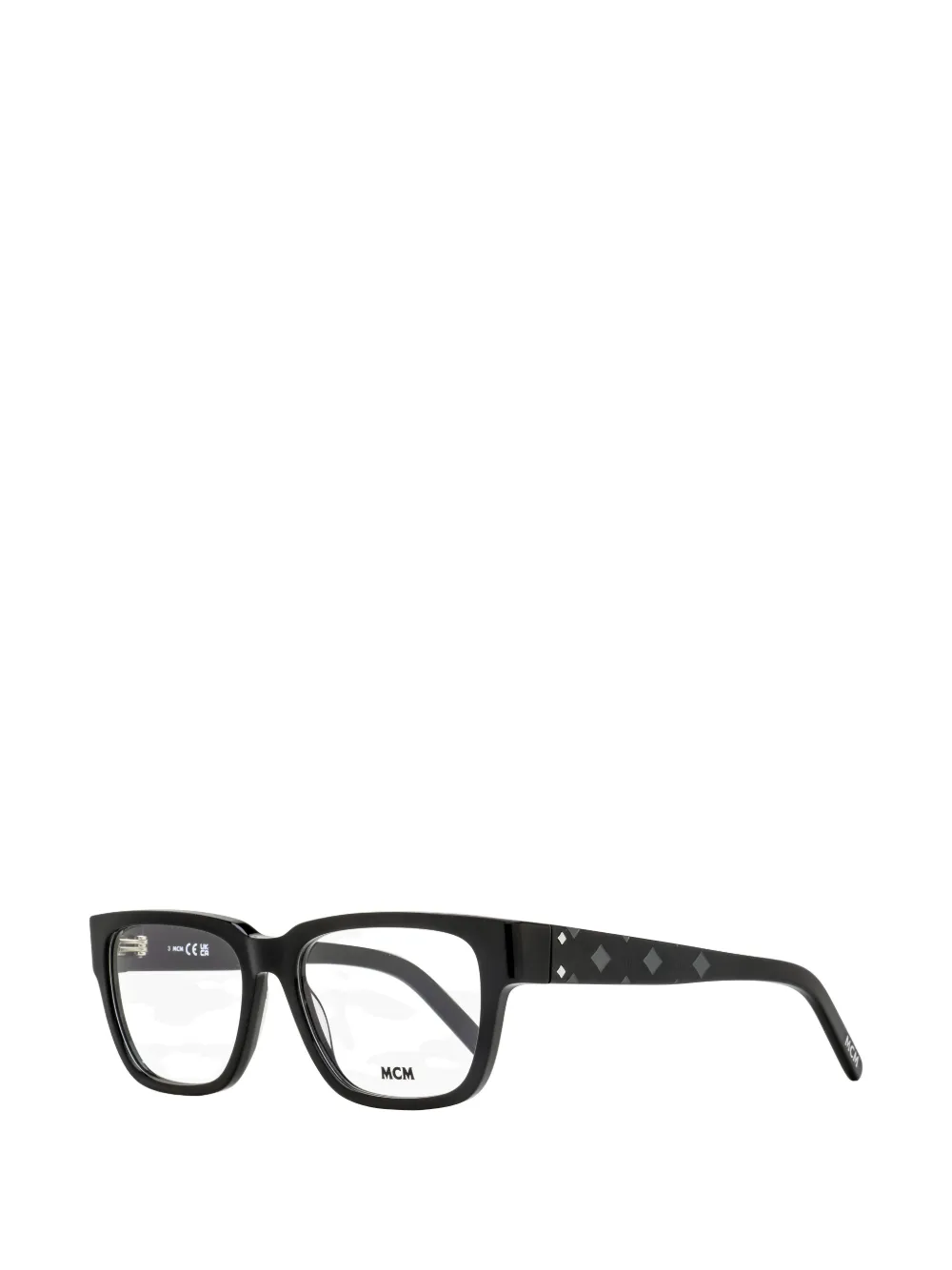 MCM Visetos monogram rectangle-frame glasses Zwart