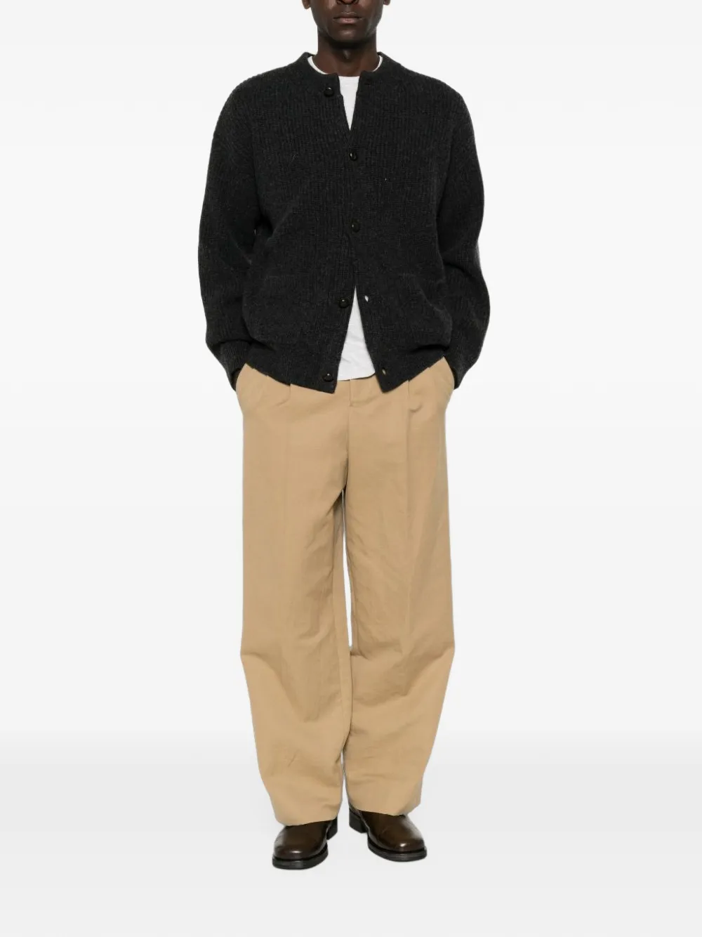 ISABEL MARANT ribbed-knit cardigan Grijs