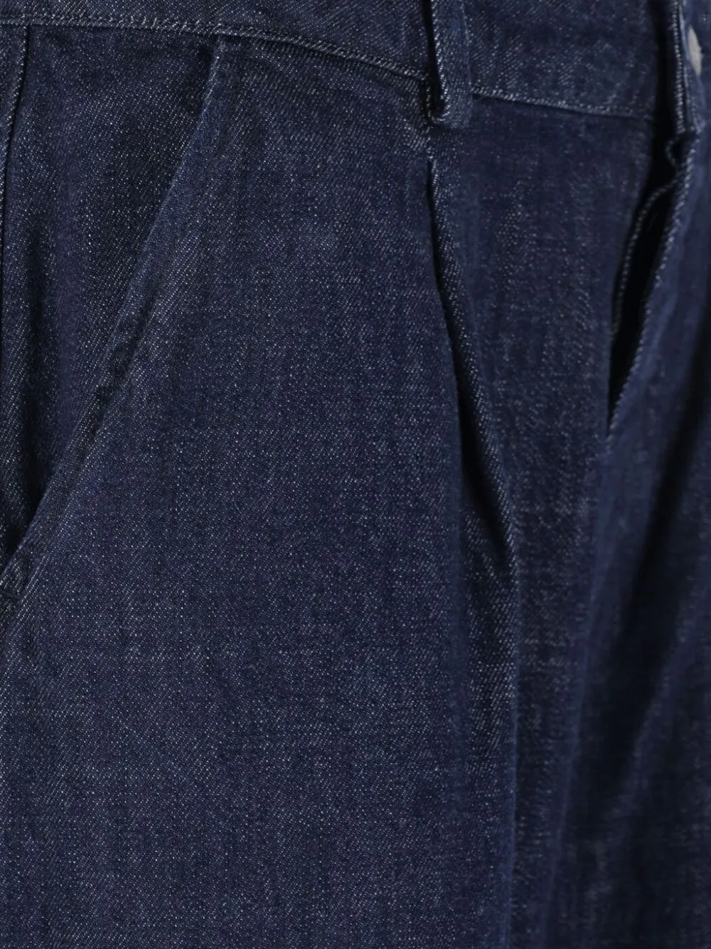 Roy Rogers pleated-front logo-patch jeans Blauw