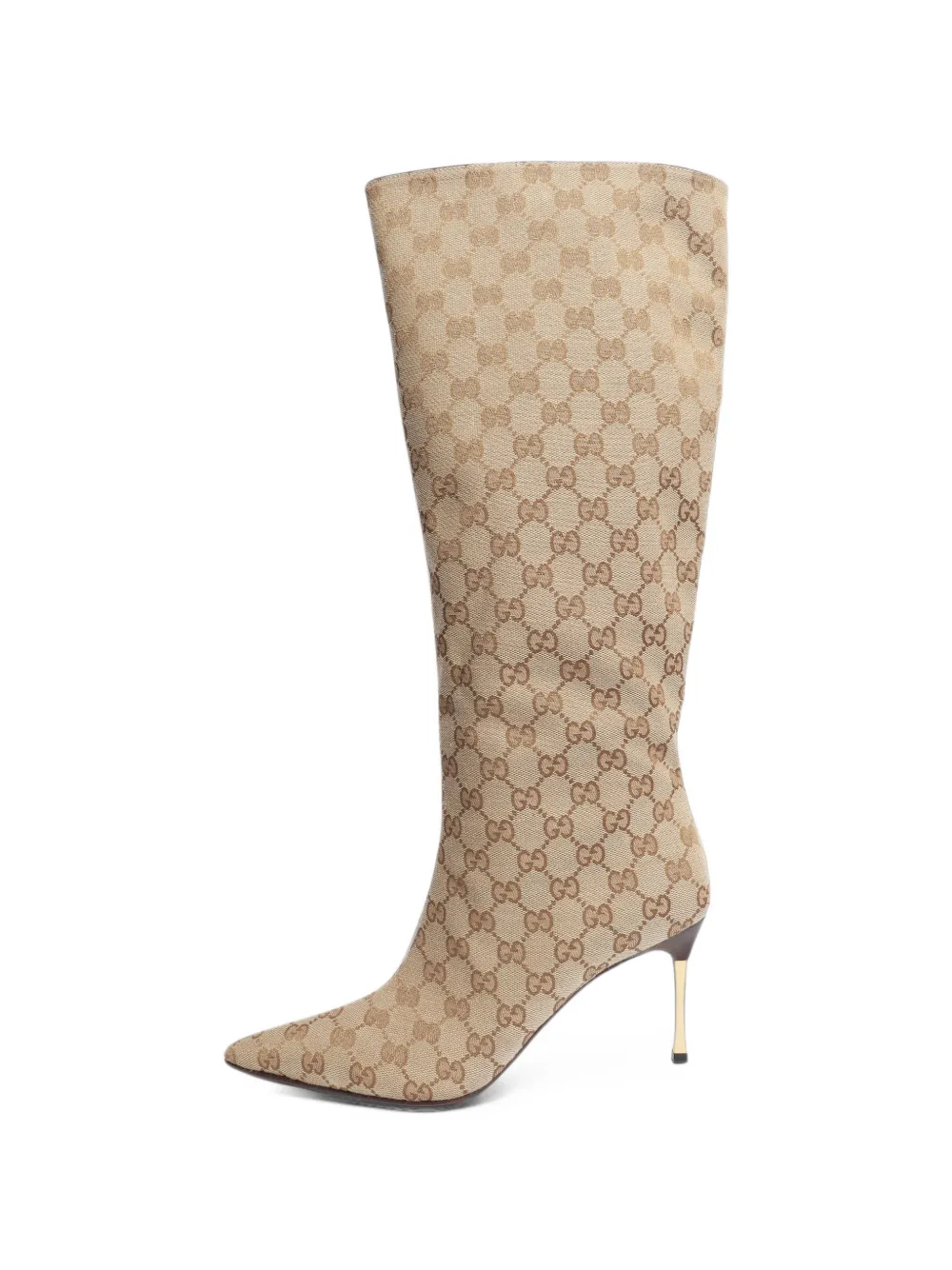 Gucci Pre-Owned Bombshell GG knee-high boots - Nude