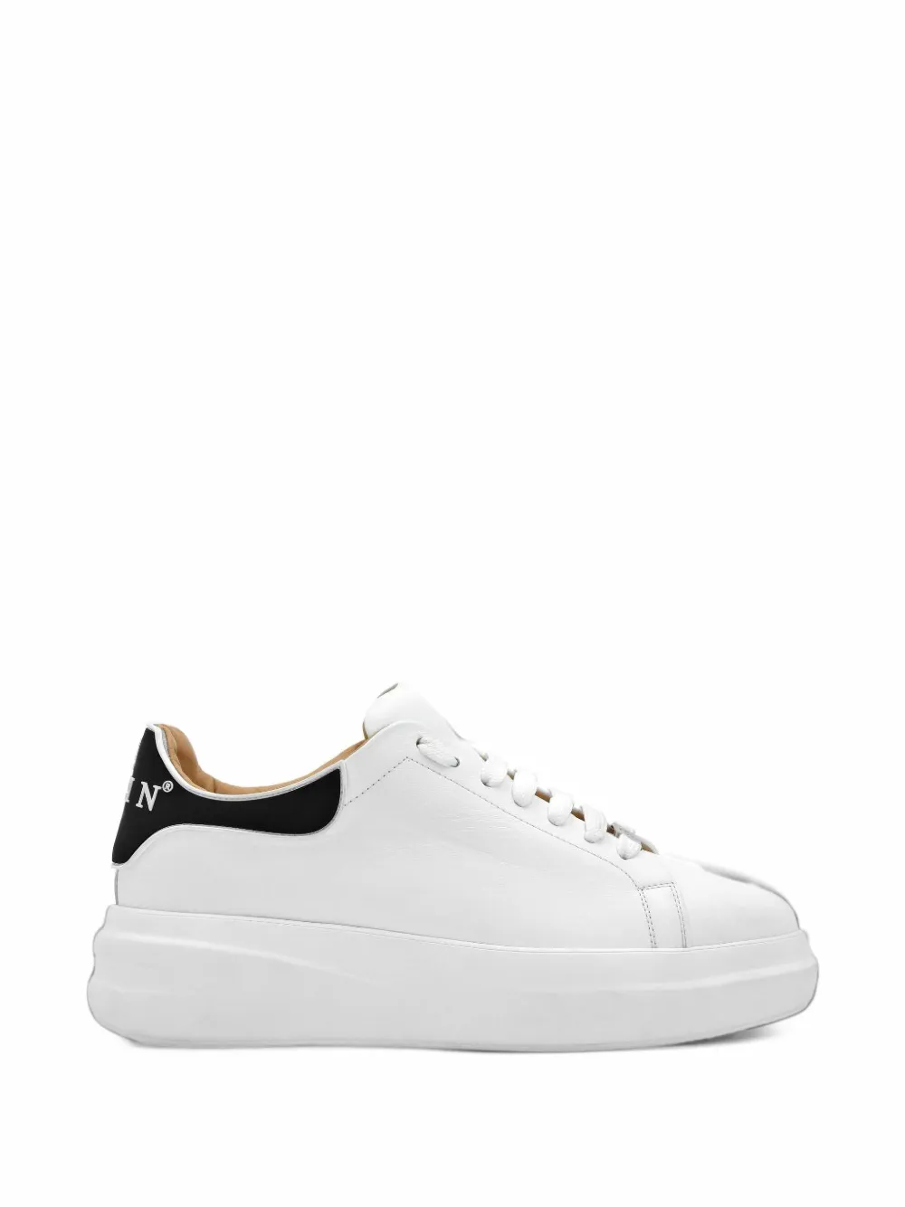 Philipp Plein leather low-top sneakers Megastar - Blanc