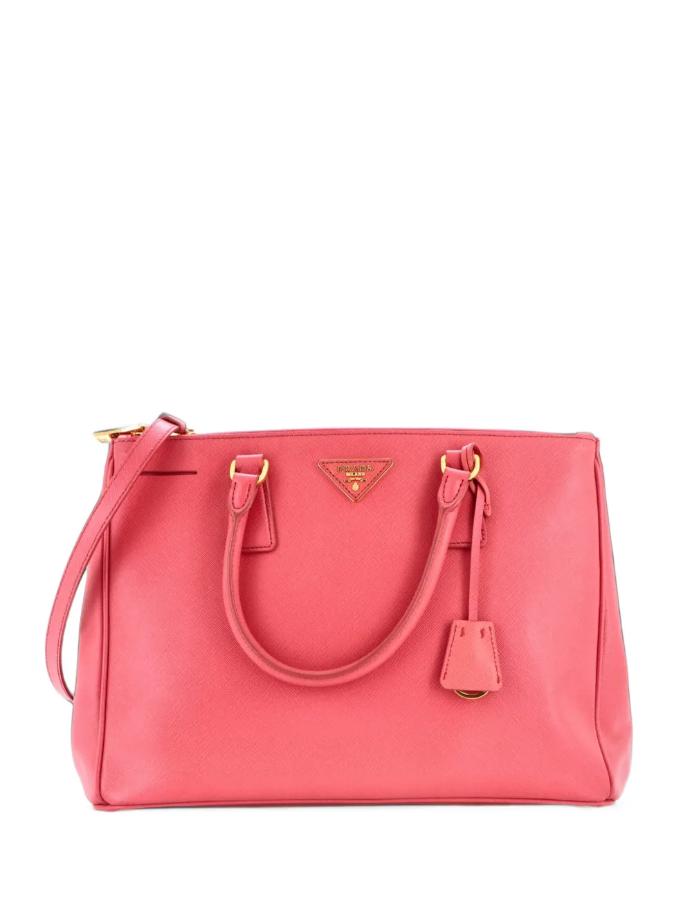 Prada Pre-Owned Double Zip Lux Saffiano Leather Medium tote bag - Rosa