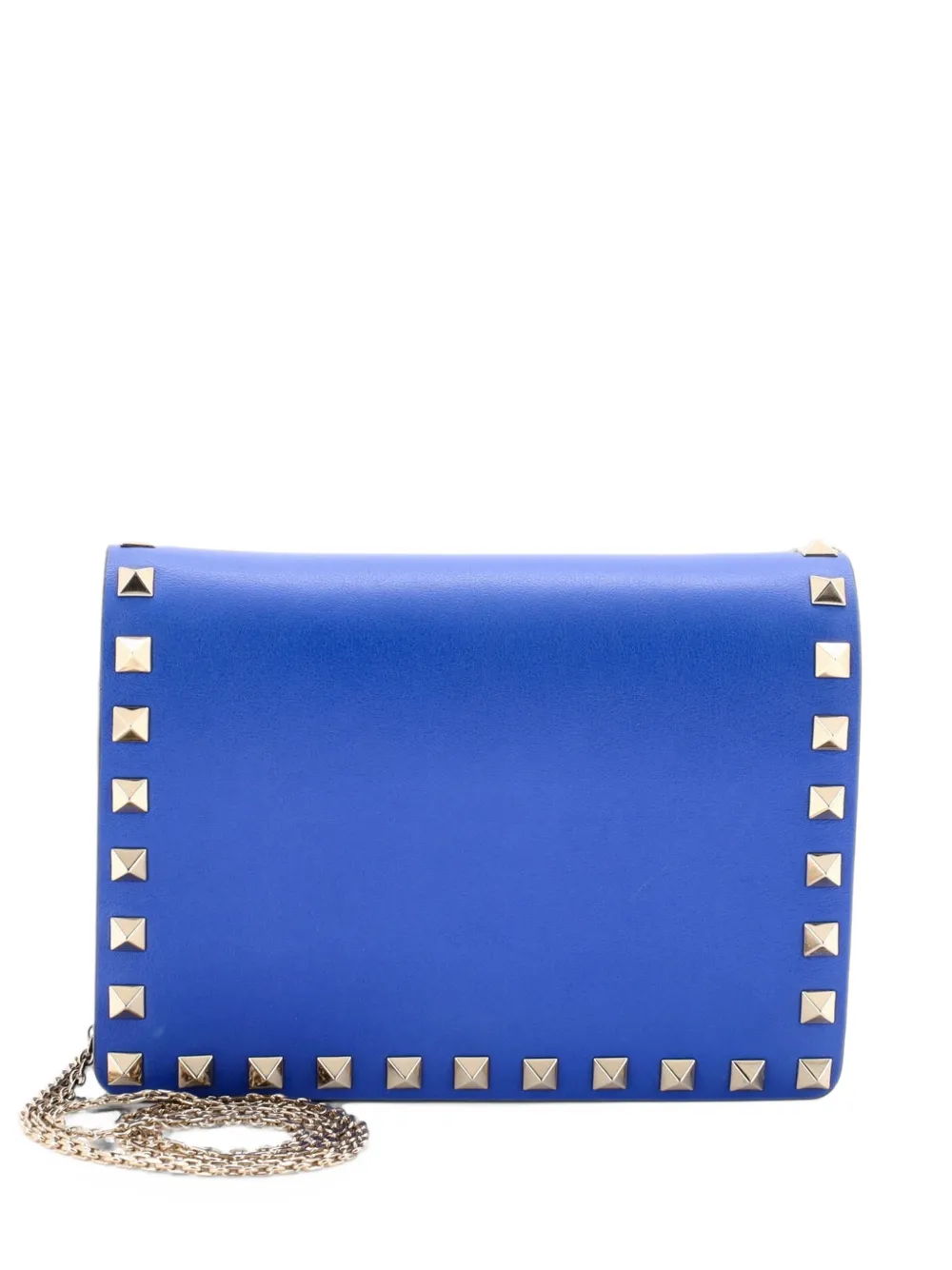Valentino Garavani Pre-Owned Rockstud Pouch Leather Mini crossbody bag - Blu