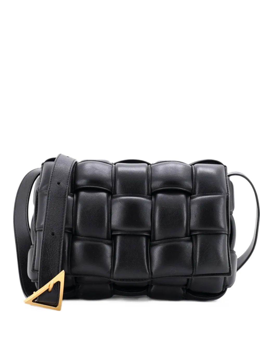 Bottega Veneta Pre-Owned Cassette Padded Maxi Intrecciato Leather crossbody bag - Black