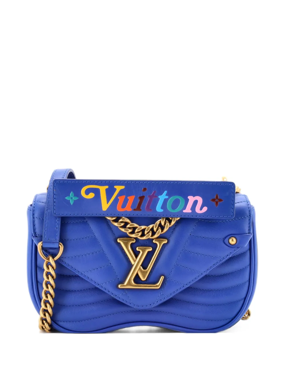 Louis Vuitton Pre-Owned New Wave Chain Bag Quilted Leather PM shoulder bag - Blu