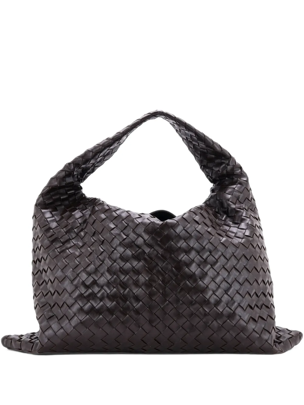Bottega Veneta Pre-Owned Hop Intrecciato Leather Large hobo bag - Braun