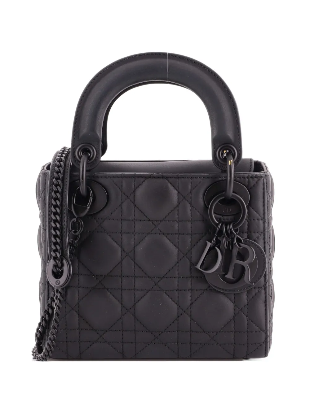 Christian Dior Pre-Owned Ultra Matte Lady Dior Chain Bag Cannage Quilt Calfskin Mini shoulder bag - Schwarz
