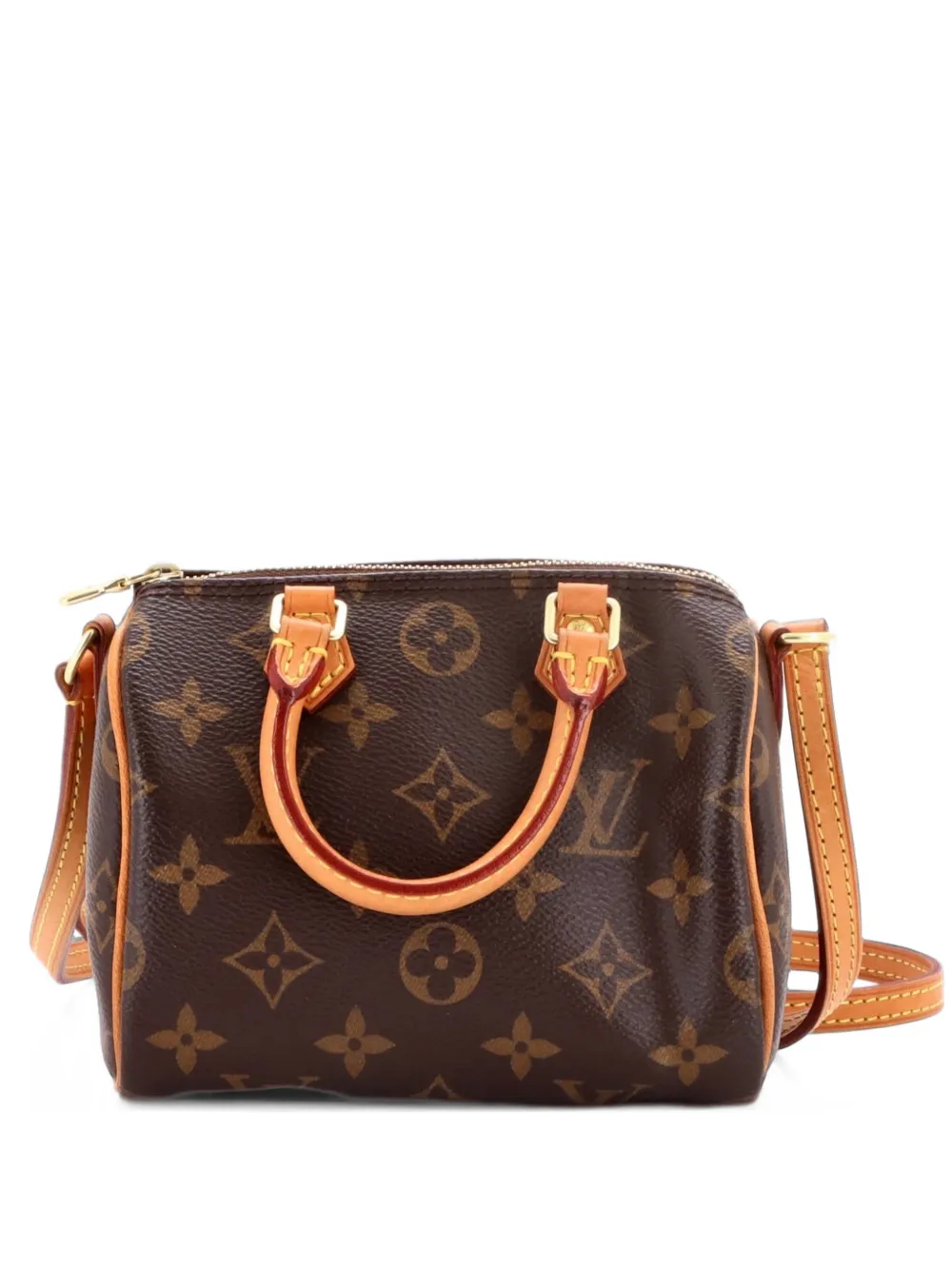 Louis Vuitton Pre-Owned Speedy Bandouliere Bag Monogram Canvas Nano crossbody bag - Braun