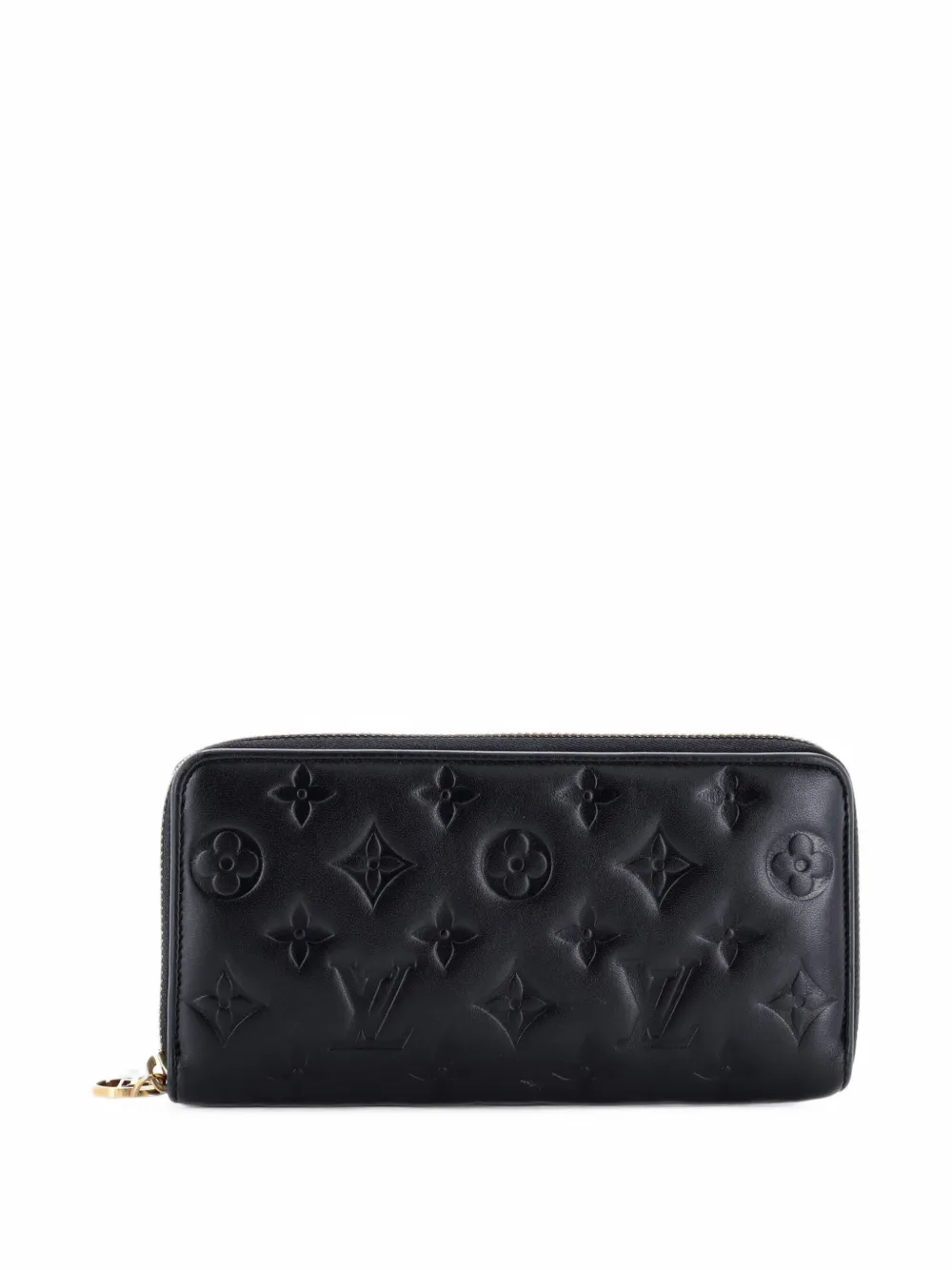Louis Vuitton Pre-Owned Coussin Zippy Wallet Monogram Embossed Lambskin small wallets - Schwarz