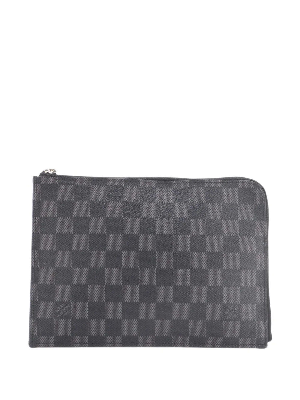 Louis Vuitton Pre-Owned Zip Around Pochette Jour Damier Graphite PM clutch bag - Nero