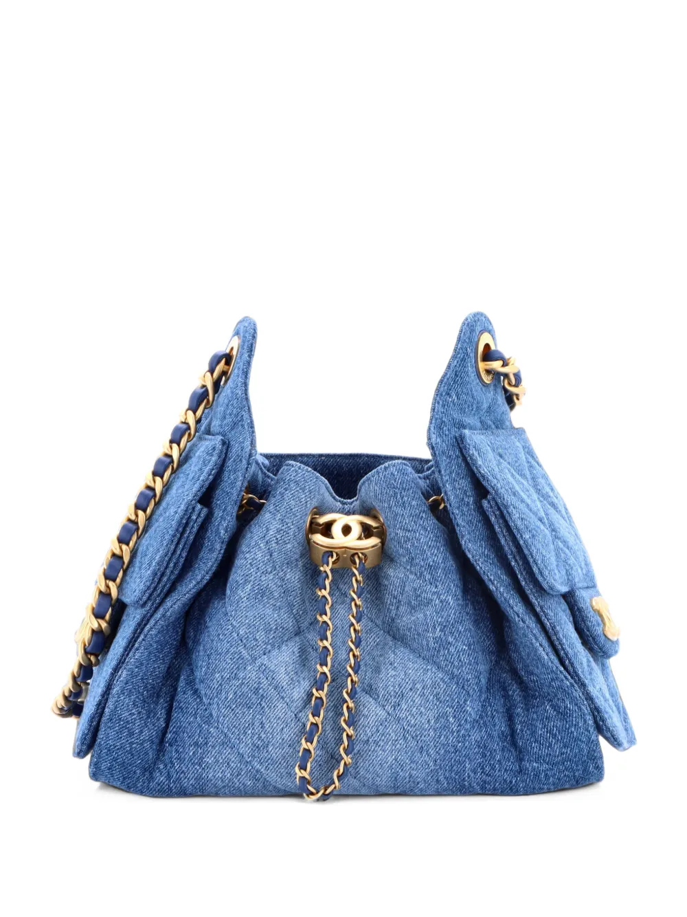 CHANEL Pre-Owned 25 Hobo Bag Quilted Denim Mini shoulder bag - Blau