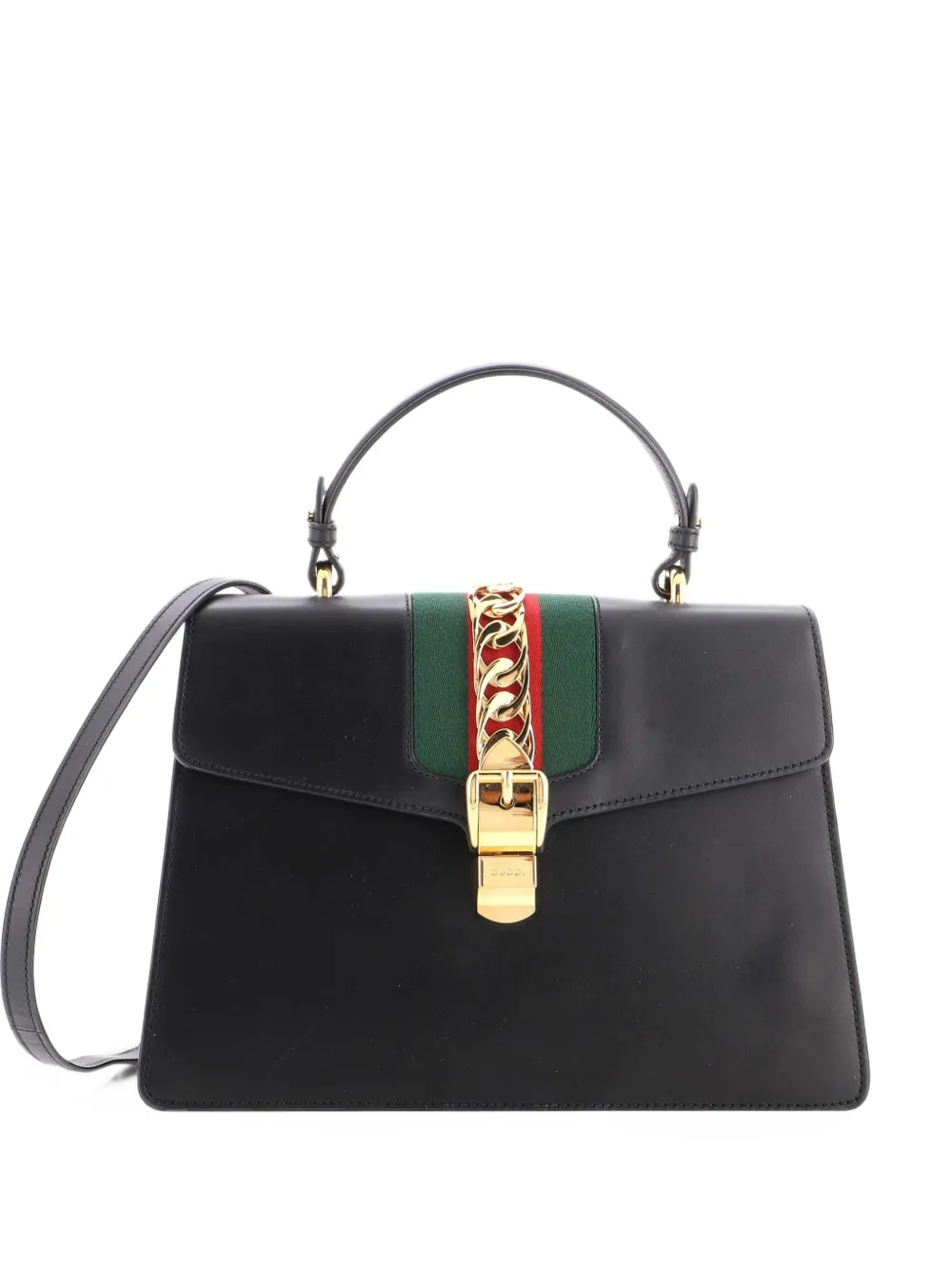 Gucci Pre-Owned Sylvie Top Handle Bag Leather Medium satchel - Nero